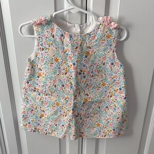 Charming Floral Sleeveless Kids Top